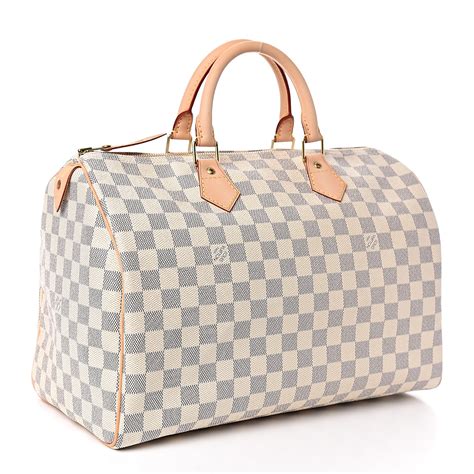 lv speedy azur 35|LOUIS VUITTON Damier Azur Speedy 35 .